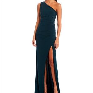 One Shoulder Floor Length Dress